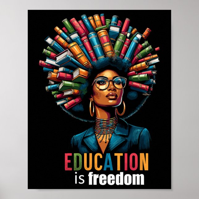 Affiche L'éducation est la liberté Mois de l'histoire des  (Devant)
