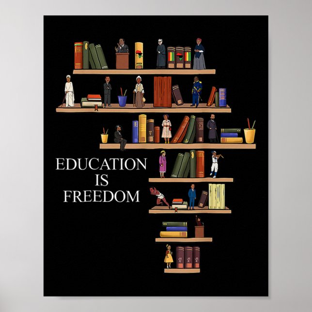 Affiche L'éducation est le livre de la liberté lecteur Bla (Devant)