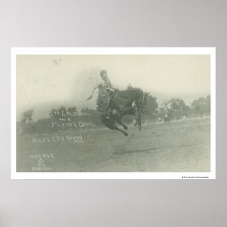 Affiche Lee Caldwell chevauchant Flying Devil.