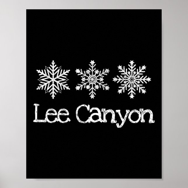Affiche Lee Canyon Nevada Frosty Snowflakes Ski Ski (Devant)