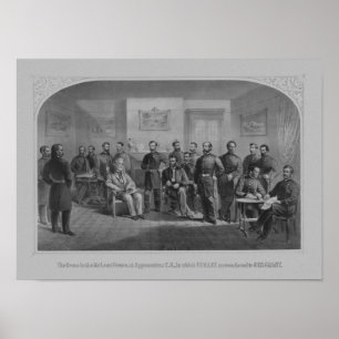 Affiche Lee se rendant chez Appomattox -- Guerre civile