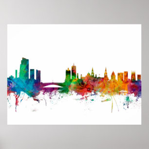 Affiche Leeds England Skyline