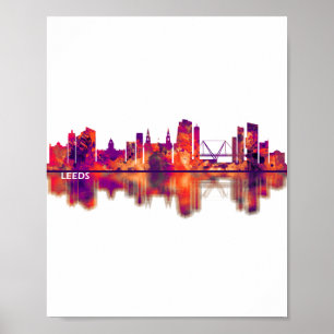 Affiche Leeds England Skyline