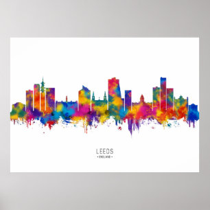 Affiche Leeds England Skyline