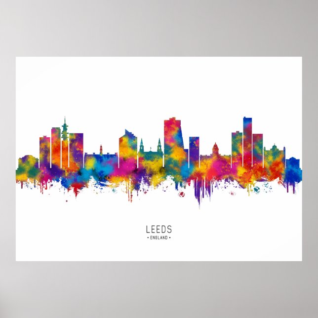 Affiche Leeds England Skyline (Devant)