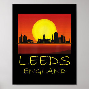 Affiche Leeds Yorkshire Angleterre Royaume-Uni British Cul