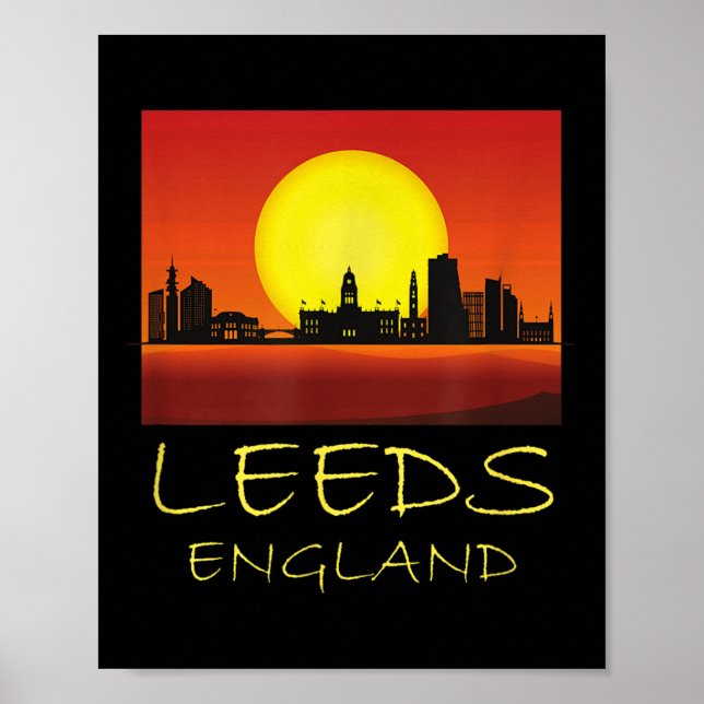 Affiche Leeds Yorkshire Angleterre Royaume-Uni British Cul (Devant)