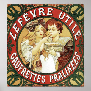Affiche Lefevre Utile par Alphonse Mucha