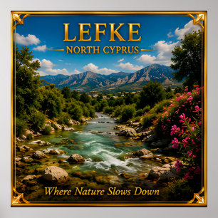 Affiche Lefke Chypre du Nord Côte Verte Mémoire de Voyage