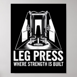 Affiche Leg Press Exercice Bodybuilding Fitness Workout Gy