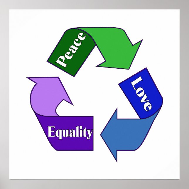 Affiche L'égalité d'amour pour la paix (Devant)