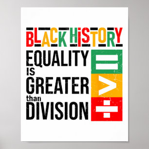 Affiche L'égalité est plus grande que la division Histoire