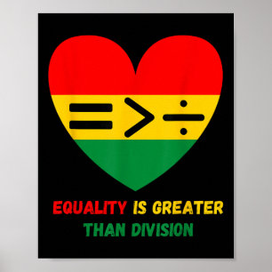 Affiche L'Égalité Est Plus Grande Que La Division Math His