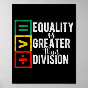 Affiche L'égalité est plus grande que la division Mois de