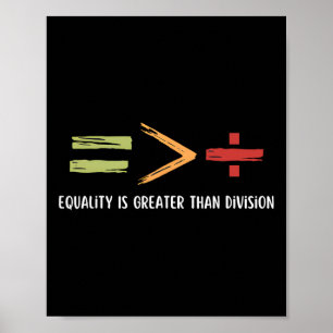 Affiche L'égalité est plus grande que la division Mois de