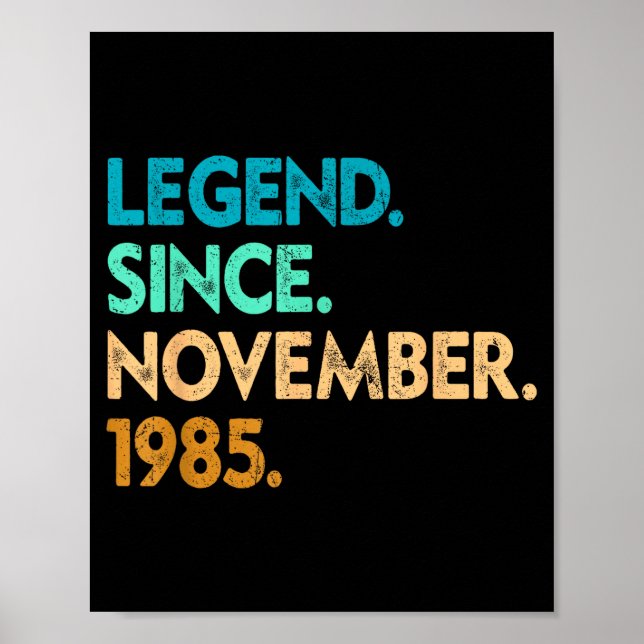 Affiche Legend Since November 1985 Apparel  (Devant)