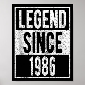 Affiche Légendaire depuis 1986 Chemise Cadeaux pour 36 ans