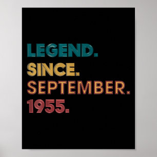 Affiche Légende 1955 Cadeaux d'anniversaire 70 ans pour ho
