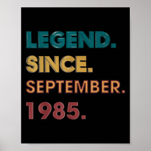 Affiche Légende 1985 Cadeaux d'anniversaire 40 ans pour ho