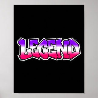 Affiche Légende cool graffiti slogan texte citation cadeau