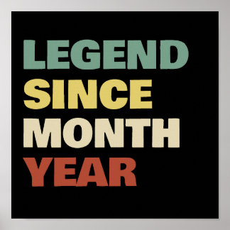 Affiche Légende d'anniversaire personnalisée depuis la cit