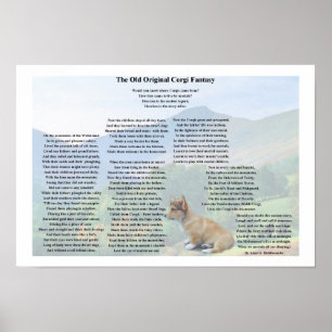 Affiche légende de corgi