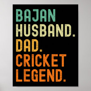 Affiche Légende de cricket Jan Husnd Dad Rdos