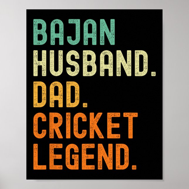 Affiche Légende de cricket Jan Husnd Dad Rdos  (Devant)
