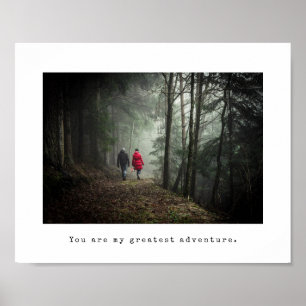 Affiche Légende de photo et de machine à écrire minimalist