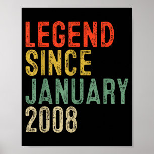 Affiche Légende depuis janvier 2008 18e anniversaire 18 an