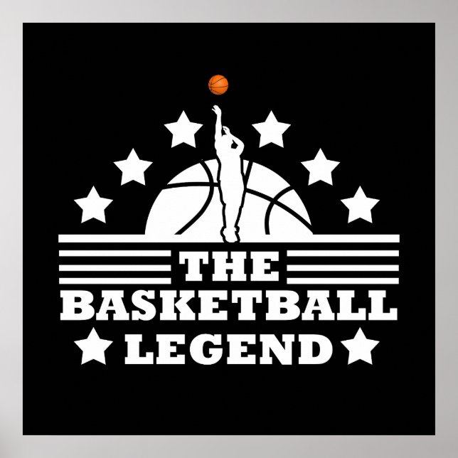 Affiche Légende du basket-ball joueur pour l'entraîneur (Devant)