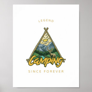 Affiche Légende du camping depuis toujours