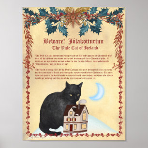 Affiche Légende du CHAT DE YULE ISLANDAIS Jólakötturinn