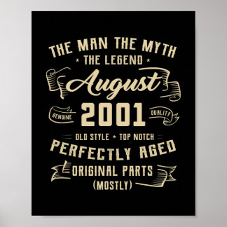 Affiche Légende du mythe masculin août 2001 21e anniversai