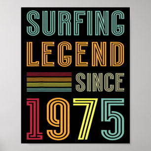 Affiche Légende du Surf 1975 50 Ans Eau Surf 50e Naissance