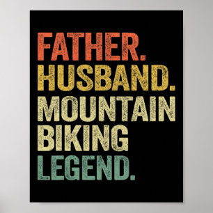 Affiche Légende du VTT père homme Husnd Mountain Biking Mt