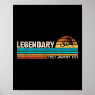 Affiche Légende Joueuse de Badminton Depuis Novembre 1954