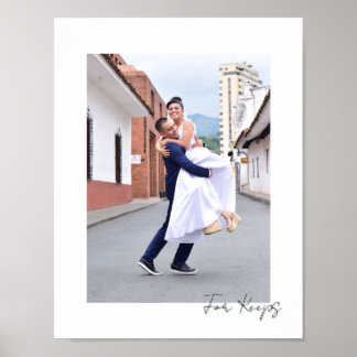Affiche Légende manuscrite | Pour toujours | Couple de mar