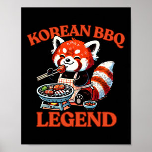 Affiche Légende Red Panda Korean Bbq