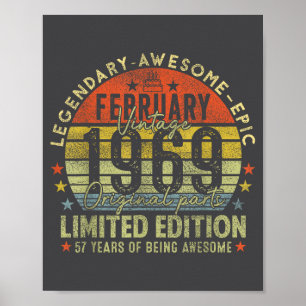 Affiche Légendes 57e anniversaire février 1996 Vintage 57