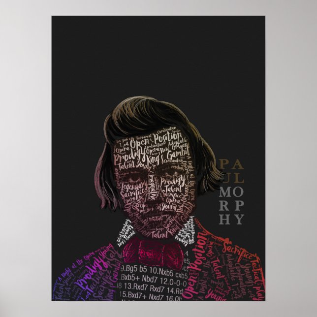 Affiche Légendes d'échecs : Paul Morphy (Devant)