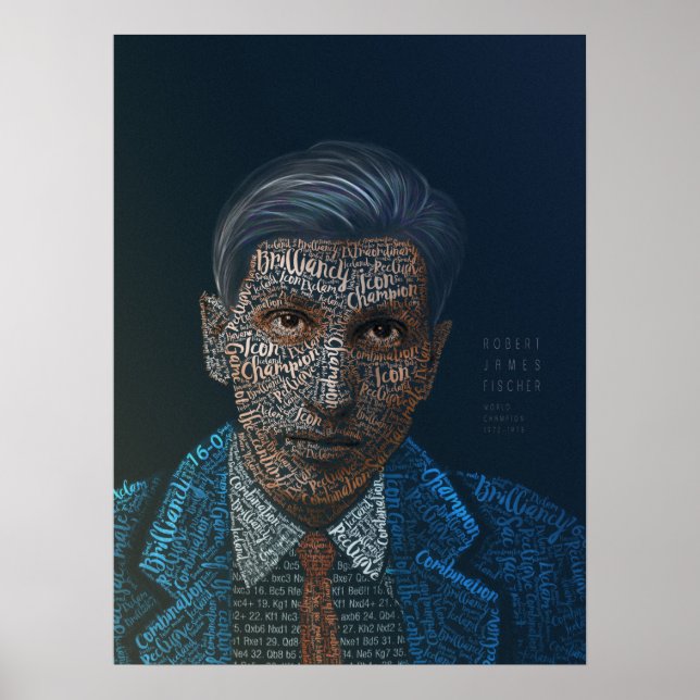 Affiche Légendes d'échecs : Robert James Fischer (Devant)