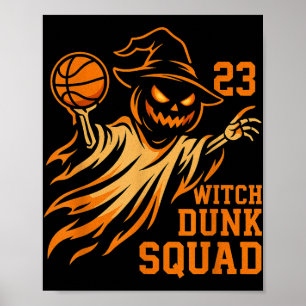 Affiche Légendes portent 23 Halloween Sorcière Dunk Squad 