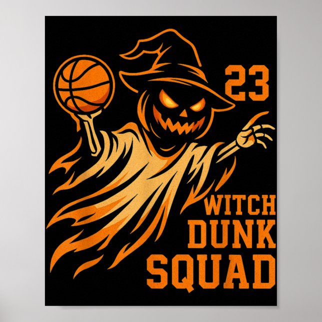 Affiche Légendes portent 23 Halloween Sorcière Dunk Squad  (Devant)