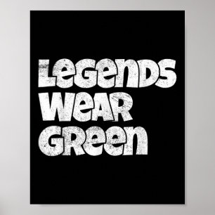 Affiche Légendes Porter Esprit Vert Porter Équipe Jeu Coul