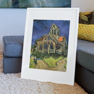 Affiche L'église d'Auvers par Vincent van Gogh