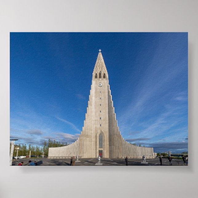 Affiche L'église Hallgrímskirkja à Reykjavík (Devant)