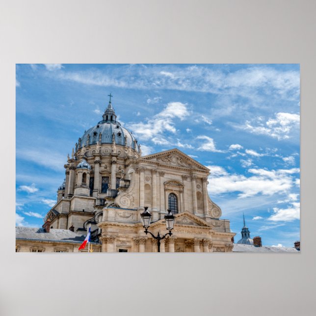 Affiche L'église Val-de-Grace et l'hôpital militaire à Par (Devant)
