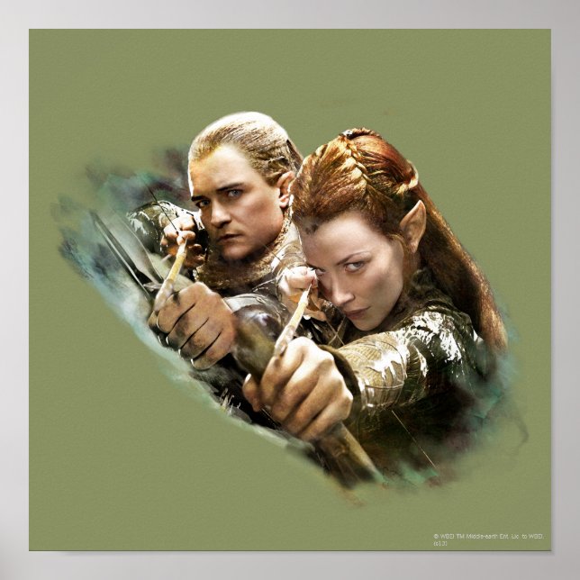 Affiche LEGOLAS GREENLEAF™ et TAURIEL™ Graphic (Devant)
