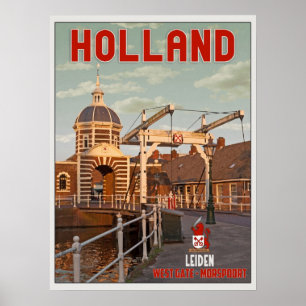 Affiche Leiden - Morspoortbrug